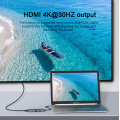 4-in-1 USB C Hub Adapter/Dock met 4K HDMI