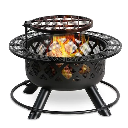 Charcoal Wood Fire Grill Stove for Outdoor BBQ and Fire Pit
