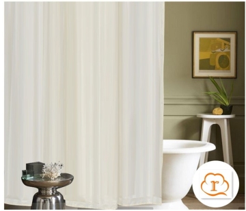 Double side waterproof stripe polyester shower curtain