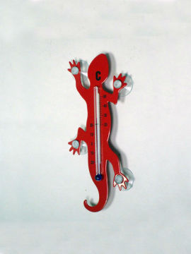 Red Gecko Metal suction digital wall thermometer