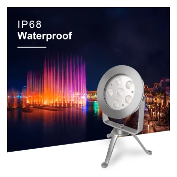 Joyful Partner Stainless Steel LED Fountain Light for RGB DMX IP68 Waterproof Outdoor Pool