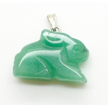 Pendentif Aventurine Vert Forme Rabbite