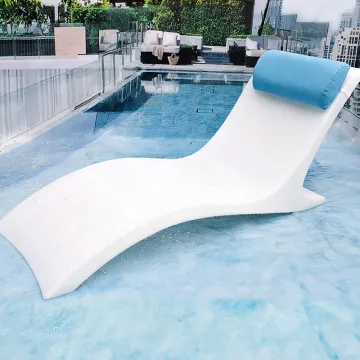Outdoor PE Plastic Garden Double Daybed Lounger for Beach and Sun