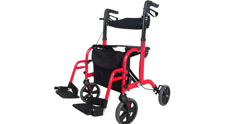 Leichtes Aluminium verwendete manuelle Rollstuhl Rollator Walker zum Verkauf