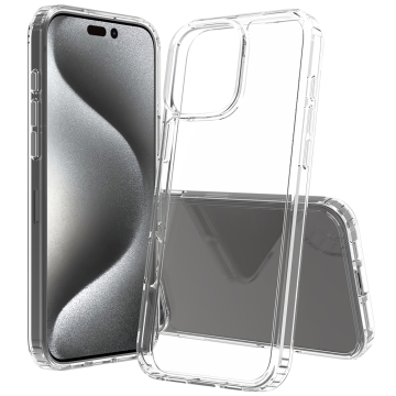 Transparent Hard Acrylic Back Soft TPU Bumper Hybrid Case for iPhone 16 Pro Max