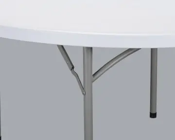 4ft Round Plastic Folding table for camping used