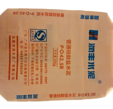 Cement woven bag made of plastic