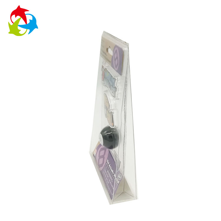 Clear tri folding transparent plastic blister pack