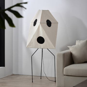 Wabi-Sabi Japanese Rice Paper Floor Lamp for Bedroom, Living Room, and Study