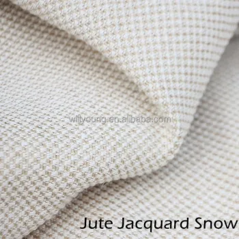 Hemp Cloth and Jute Yarn Fabric with Snow Design Pattern - Meter Price for Sale