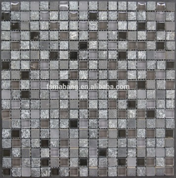MB1604089 2016 hot sale new home interior decoration design resin glass and stone mosaic wall tiles
