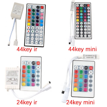 DC 12V/24V RGB LED Remote Controller: 24-Key & 44-Key IR Control for LED Strips