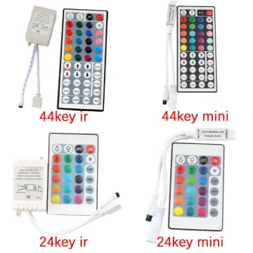 DC 12V/24V RGB LED Remote Controller: 24-Key & 44-Key IR Control for LED Strips
