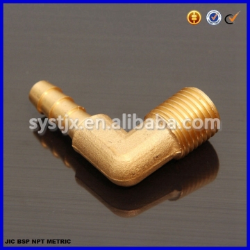 High quality thread brass elbow fitting brass hose barb