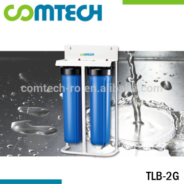20" Big Blue 2-Stage Jumbo Housing Water Filtration System with Standing Bracket