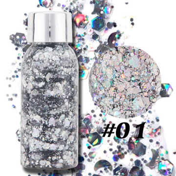 Dikke make-up eyeliner stok met diamant mol lijmvrije oogglitter