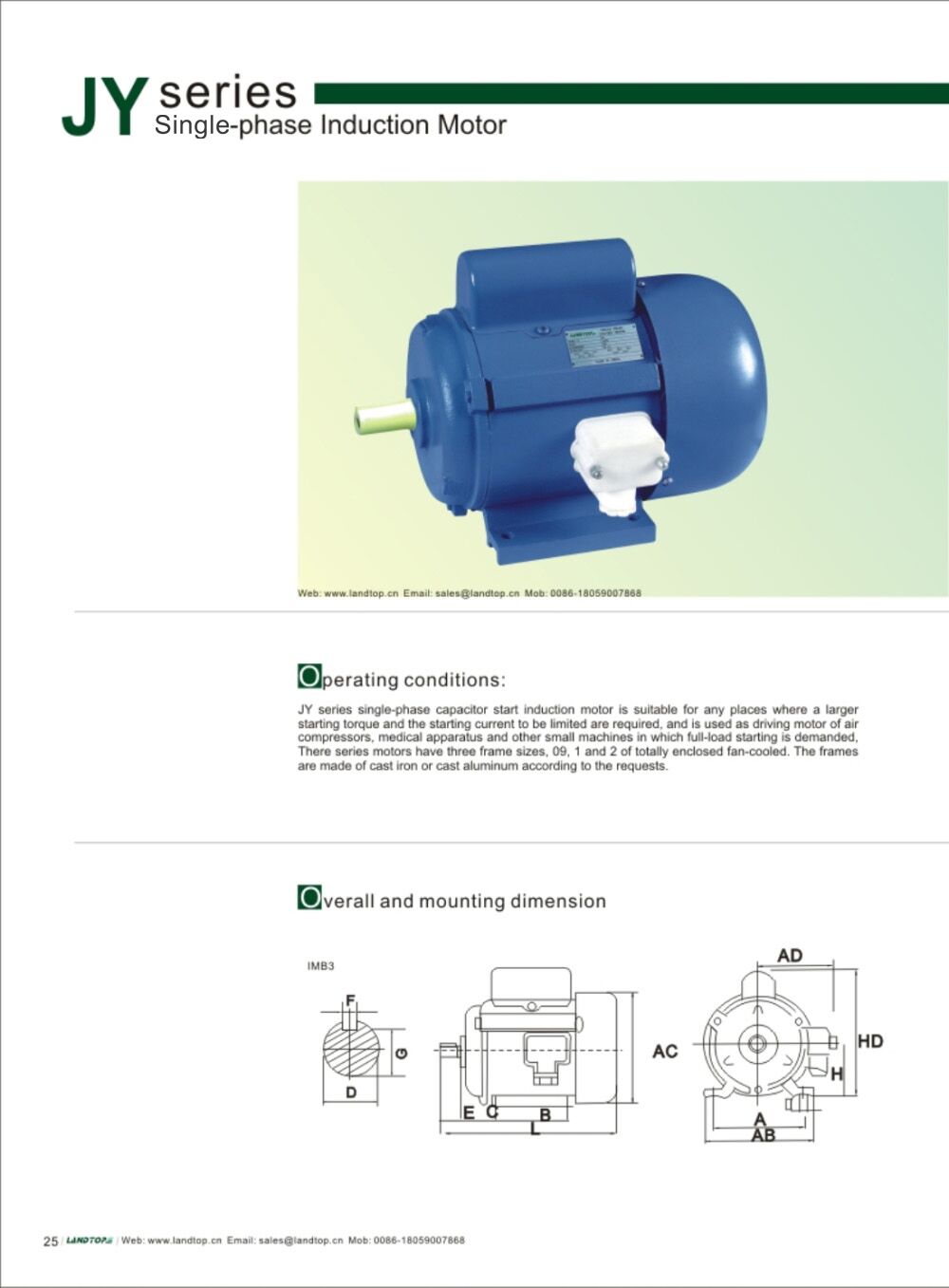 JY Single Phase Motor