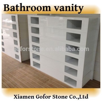 Hot sale high gloss black finish bathroom vanity