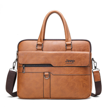 Grote lederen laptop messenger bag voor mannen