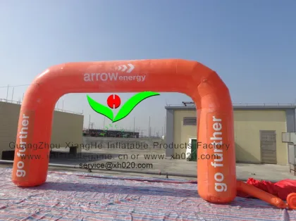 commercial PVC Tarpaulin inflatable orange arch door for advertising