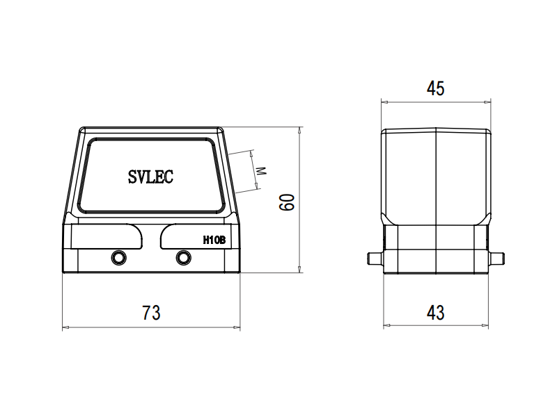 H10B Side entry metal hoods