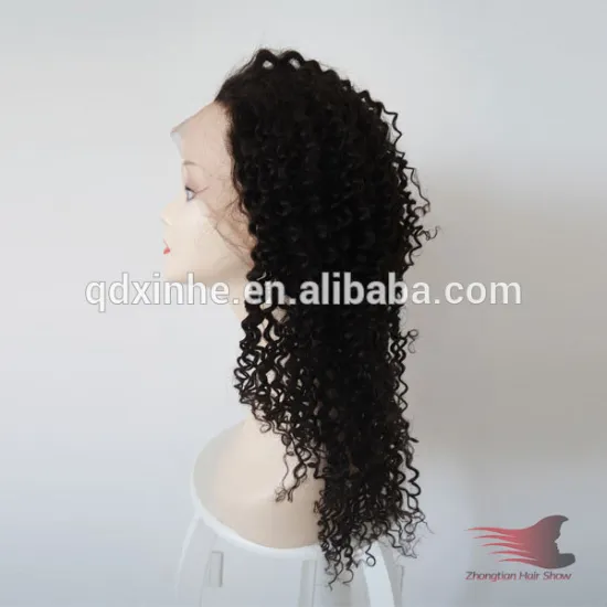 Human Hair Wig for Black Women 18inch 1B Full Lace Wig Kinky Curl