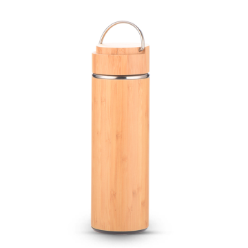 450ML Bamboo Water Bottle with Steel Handle