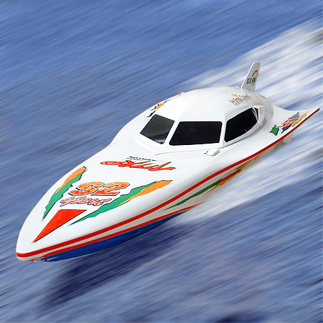 racing boat with wing speed