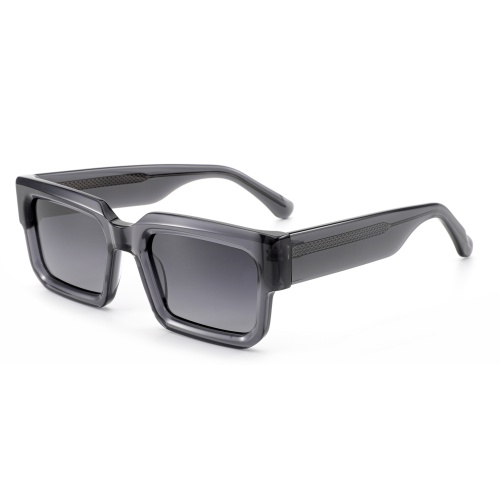 Wide Temple Gradient Square Frame Acetate Sunglasses ME2027