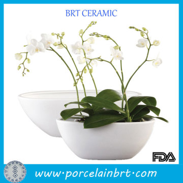 Hot white ceramic flower schale planter pot
