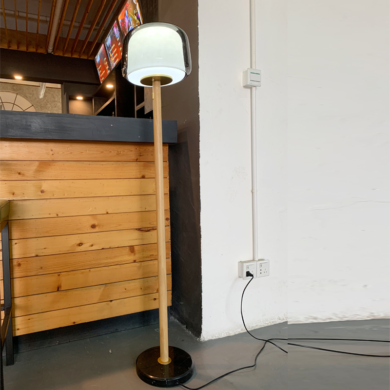 Application Brushed Silver Floor Lamp