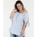 Benutzerdefinierte Frauen Plus Size Off Shoulder Mode Bluse