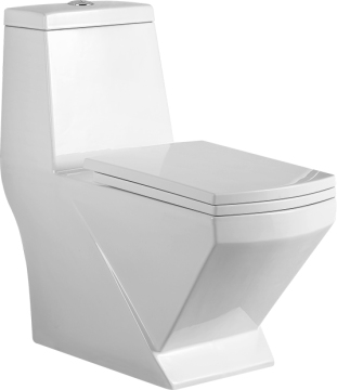 Comfort Height Bathroom White Washdown One-piece Toilet