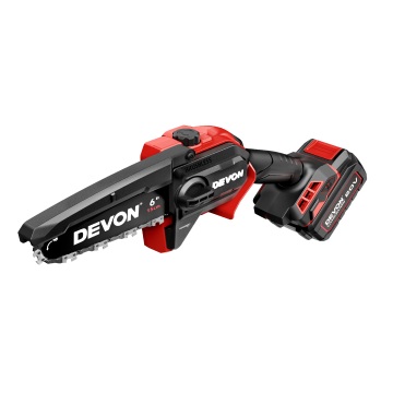 DEVON 20V Brushless Cordless Mini Chainsaw for Wood Cutting