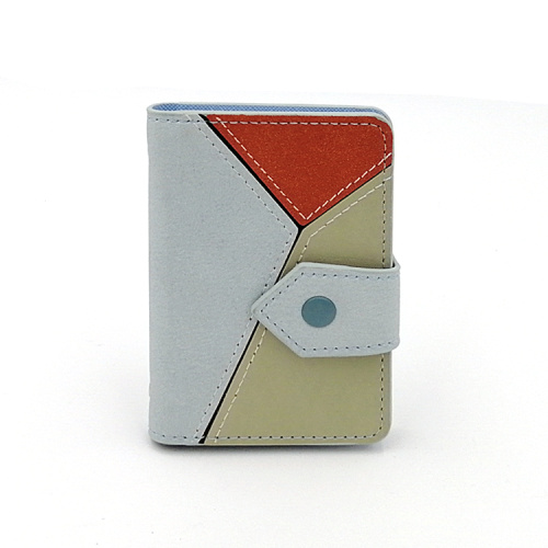 Card Holder Leather Custom splicing patterns PU card holder Factory