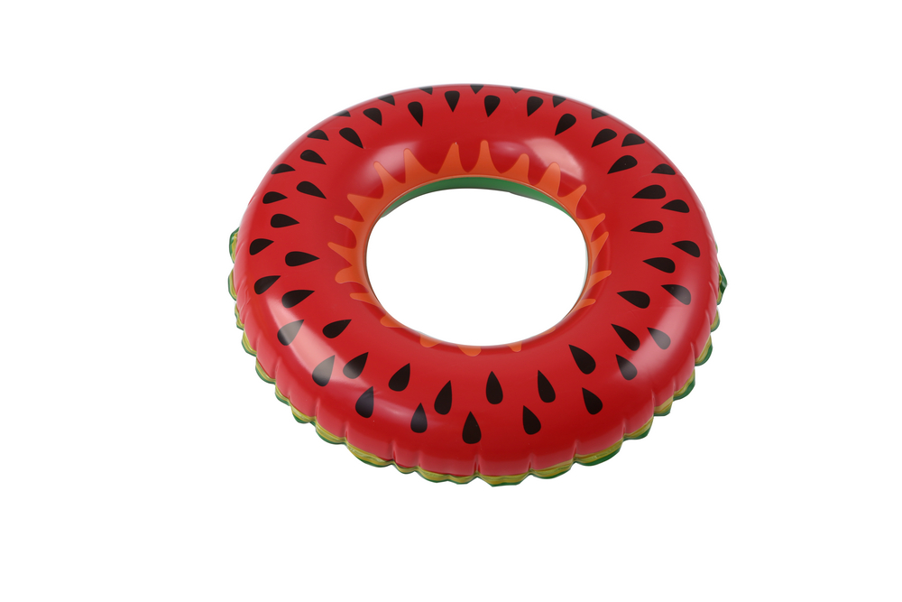 Flutuador de anel de natação inflável de PVC impresso de verão