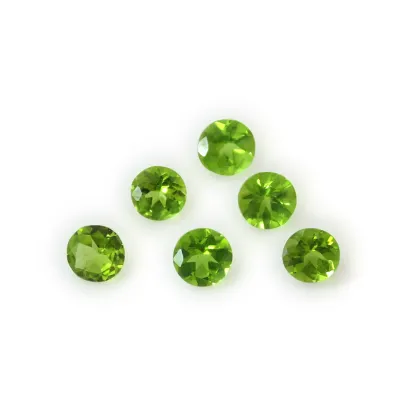 Natural Peridot Round Diamond crafts Bare gemstone
