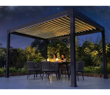 Luxury Modern Aluminium Waterproof Louver Roof Pergola