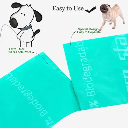 Biodegradable Cornstarch Dog Waste Poop Bags
