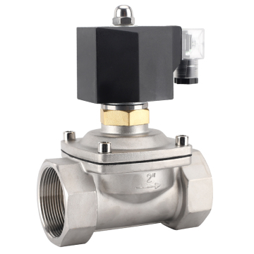 2W-BK Normally Open Stainless Steel Water Solenoid Valve 2in AC110V-220V/DC24V-12V