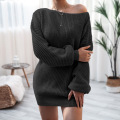 Shoulder Off Sweater Dress for Women