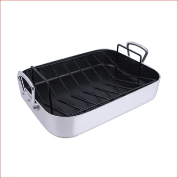 Rectangle Carbon Steel Turkey Roaster Pan with Rack