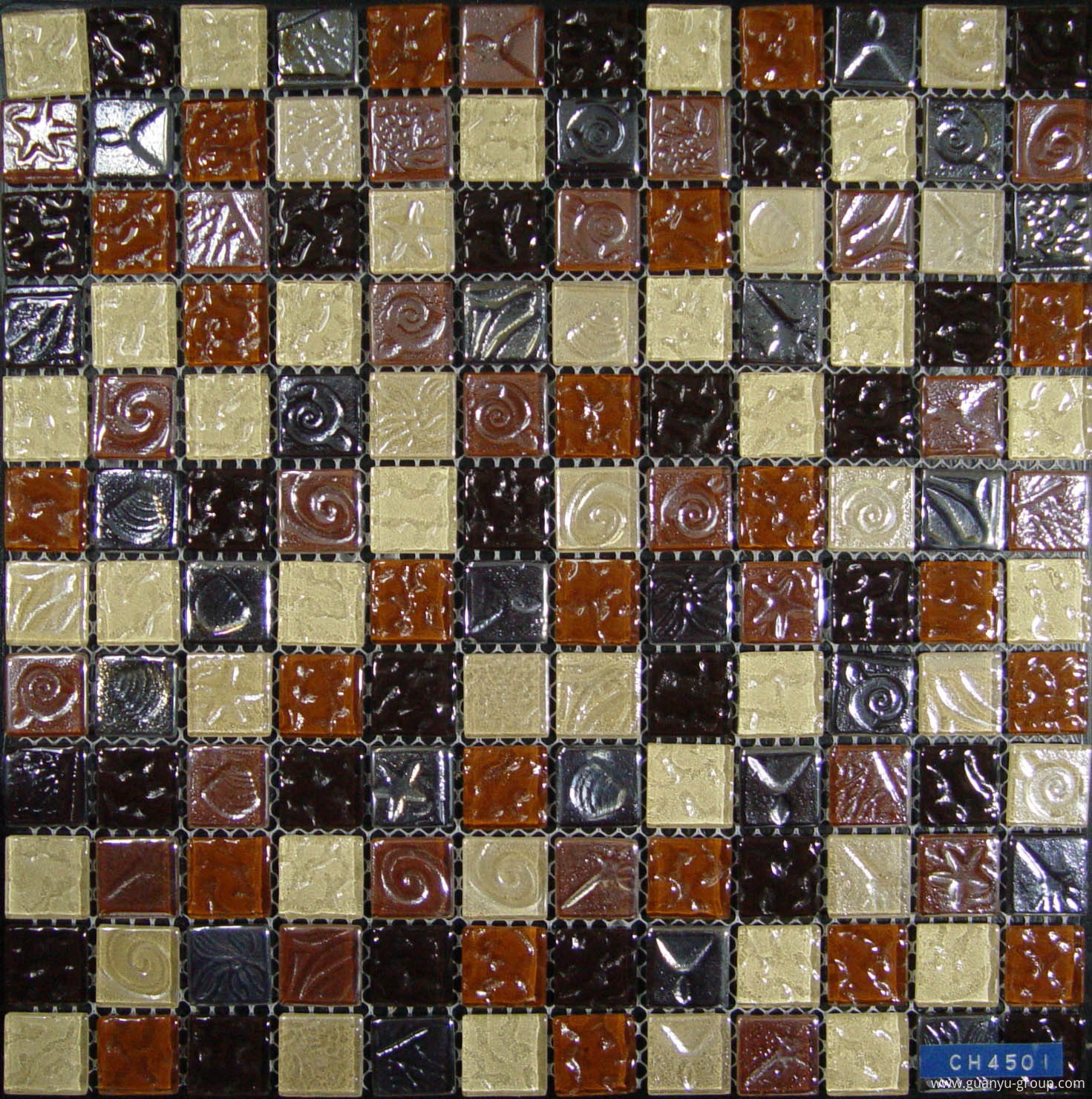Yelsky 1.67lb Mixed Colour Glass Mosaic Tiles For Crafts 0.39in,900pcs
