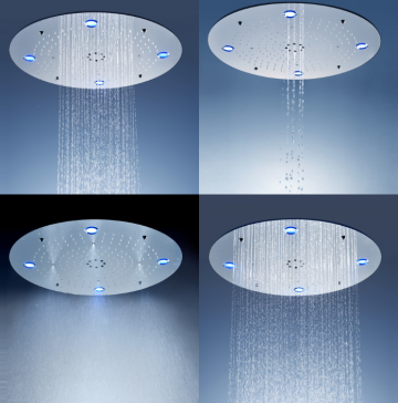 Top spray LED shower system