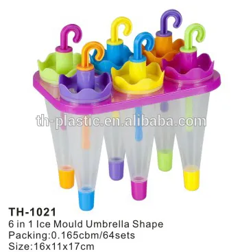 Hot!! New Design 6in 1 Ice Mould Umbrella Shape TH-1021