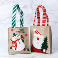 Printed Reusable Christmas Jute Bag