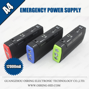 car jump starter car emergency power supply 12000mA vehicle emergency starting power supply