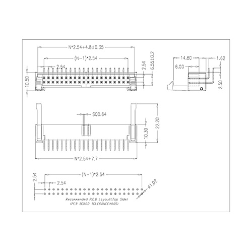 China 2.54mm 40P Ejector Header 90° with Plastic Latch Supplier