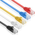 Kolorowy płaski kabel krosowy CAT6 z wtyczką RJ45