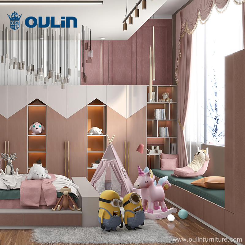 customization kids room wardrobes children bedroom with desk